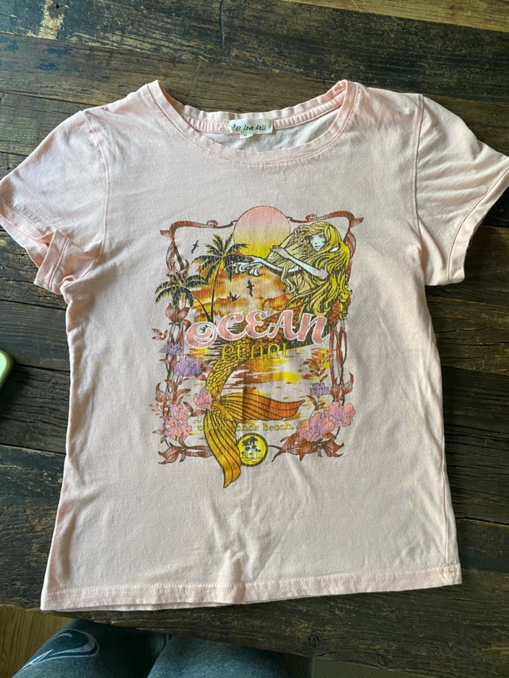 For Love Bell Pink Graphic Mermaid Tee  Spell Gypsy